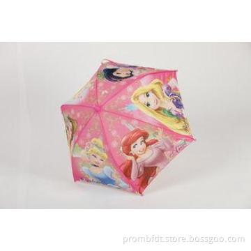 Girl Straight Kids Parasol Umbrellas Windproof With Cartoon